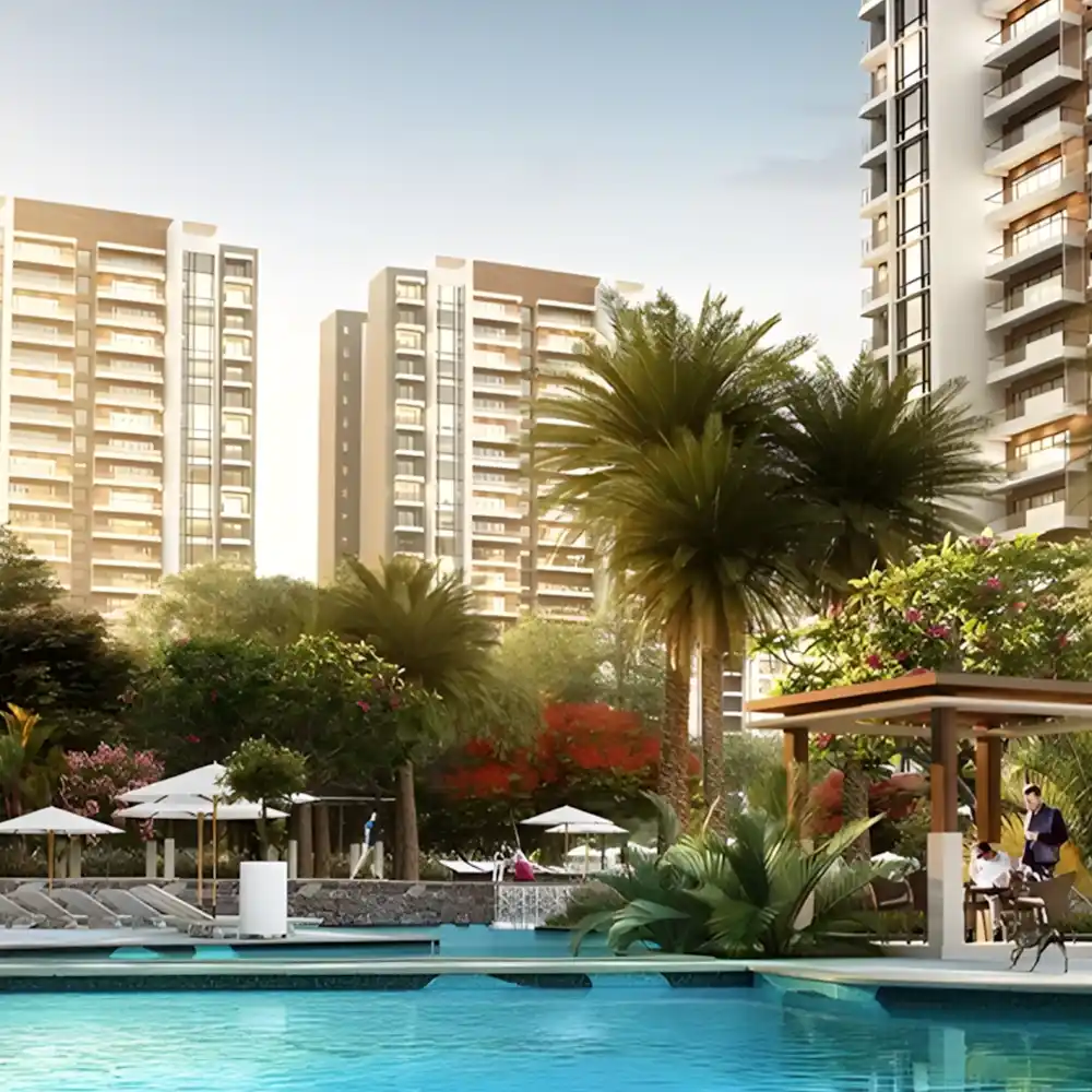 Sobha Crescent - Pool & Towers