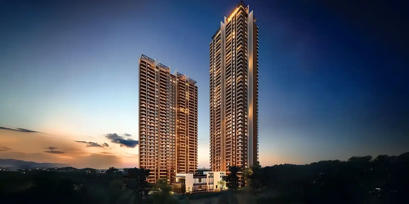 Sobha Crescent - Towers at Dusk