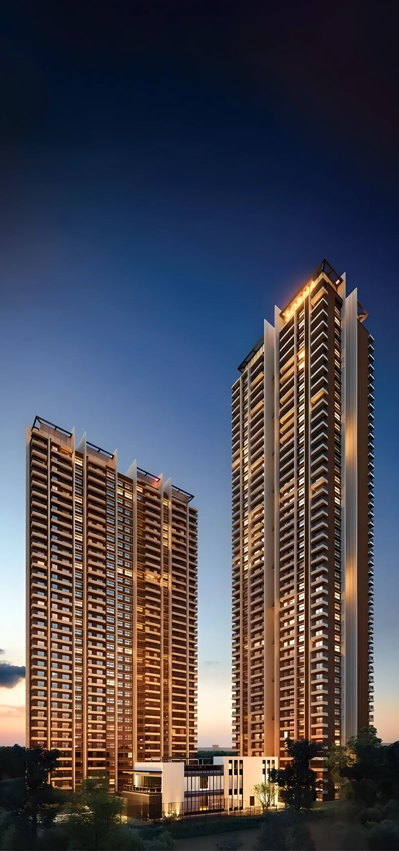 Sobha Crescent - Towers — Night View
